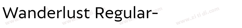 Wanderlust Regular字体转换